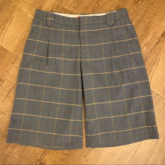 Anthropologie Cartonnier long gray plaid shorts - Picture 15 of 15